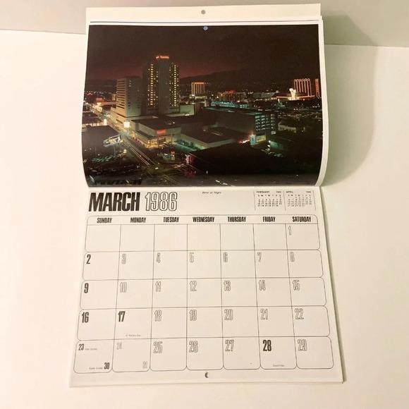 Vintage 1986 Nevada Reno Calendar Souvenir Booklet - Picture 9 of 16